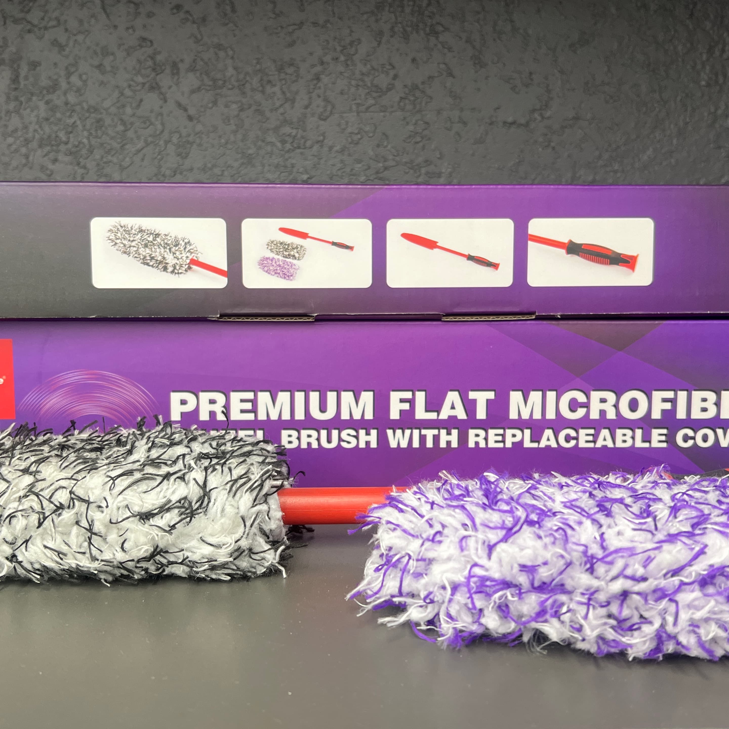Flat Microfiber Wheel Brush