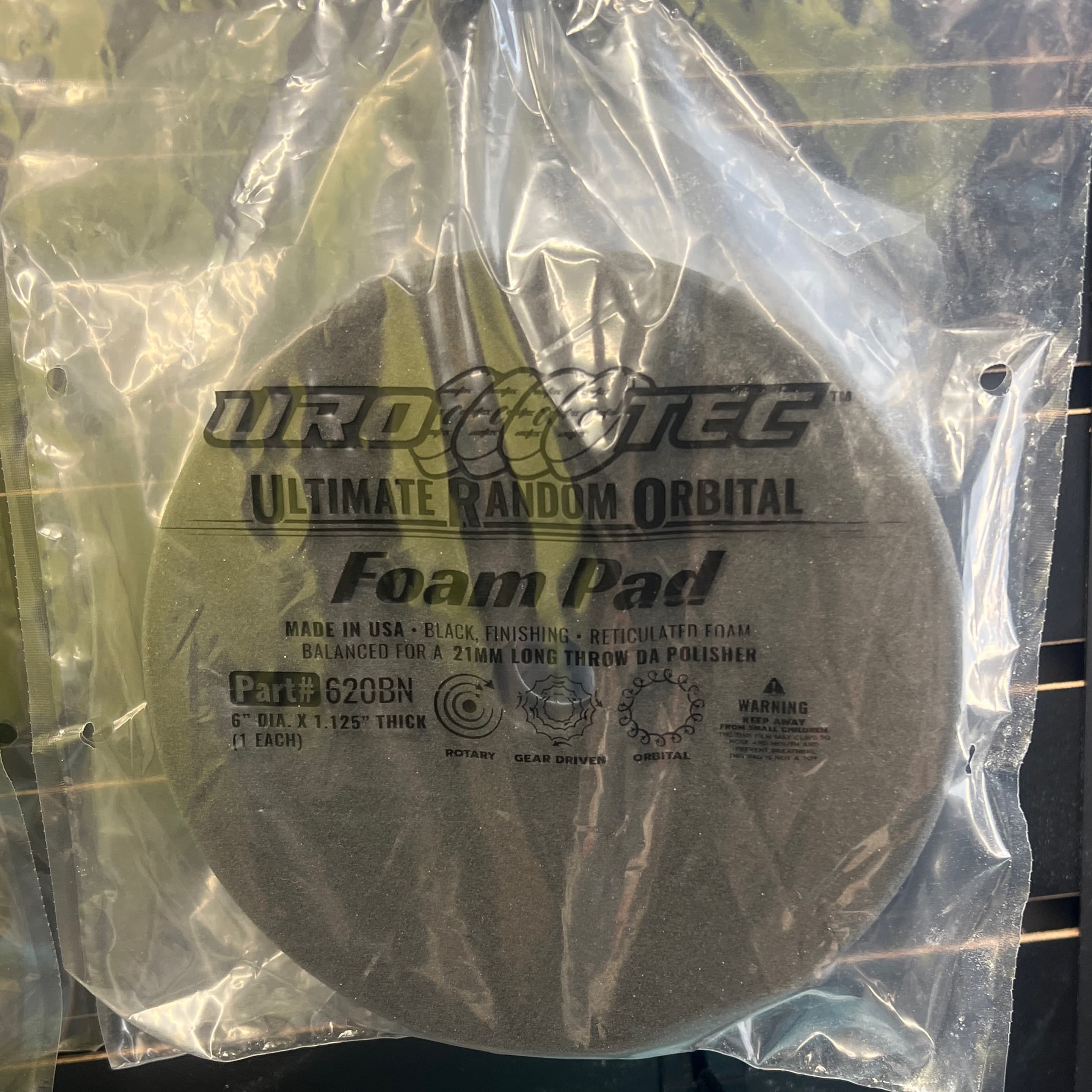 Foam Black Finishing Pad / 6inch